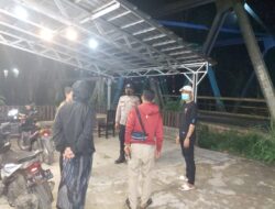 Anggota Polsek Lebakgedong Polres Lebak patroli dialogis dan himbauan prokes covid 19 kepada masyarakat