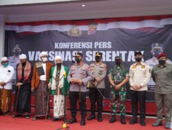Danrem 064/MY Dampingi Kapolda Banten Sambut Kunker Kapolri Ke Kabupaten Pandeglang