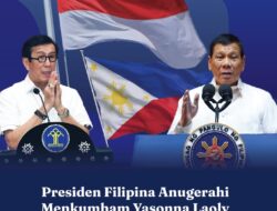 Presiden Rodrigo Duterte Anugerahi Menkumham Yasonna Laoly Kaanib ng Bayan Award