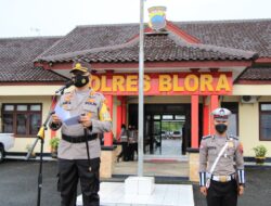 Kapolres Blora Pimpin Apel Gelar Pasukan Operasi Keselamatan Lalu Lintas Candi Tahun 2022