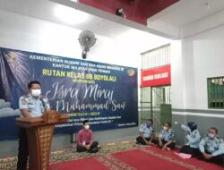 Dzikir Bersama Dalam Rangka Memperingati Isra Mi’raj Tahun 1443 H Di Rumah Tahanan Negara Kelas llB Boyolali