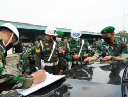 Eliminir Pelanggaran, Prajurit, Korem 071/Wijayakusuma Lakukan Pengecekan Administrasi Kendaraan Prajurit.