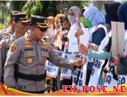 Polres Banjarnegara Lakukan Pengamanan Aksi Emak-Emak Tolak Penyesuaian Harga BBM Bersubsidi
