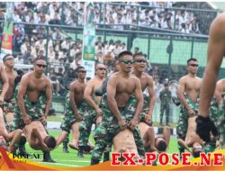 Demontrasi Sparko Yonif Raider 300/BJW Meriahkan Peresmian Renovasi Stadion Siliwangi oleh KASAD yang bertepatan dengan HUT Ke-77 TNI