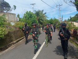 Patroli Gabungan di Negeri Kariu, Yonarmed 1 Kostrad dan Satgas Aman Nusa Brimob