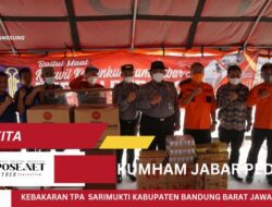 Kebakaran di TPA Sarimukti, Kemenkumham Jabar Salurkan Bantuan